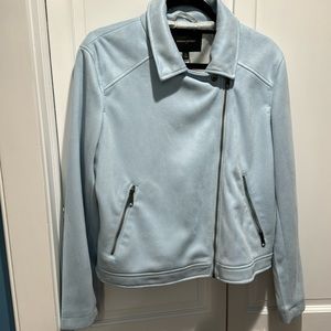 Faux Suede powder blue blazer